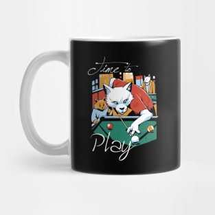 Cat Playing Pool Mug